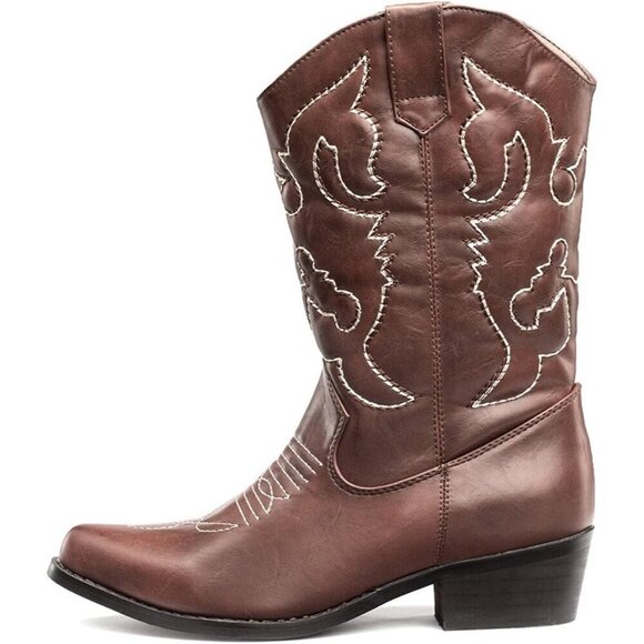 SheSole Women's Western Cowgirl Cowboy Boots Classic Country Style Footwear - Picture 3 of 6